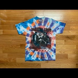 2005 Motley Crue Red White & Crew Tie Dye T Shirt